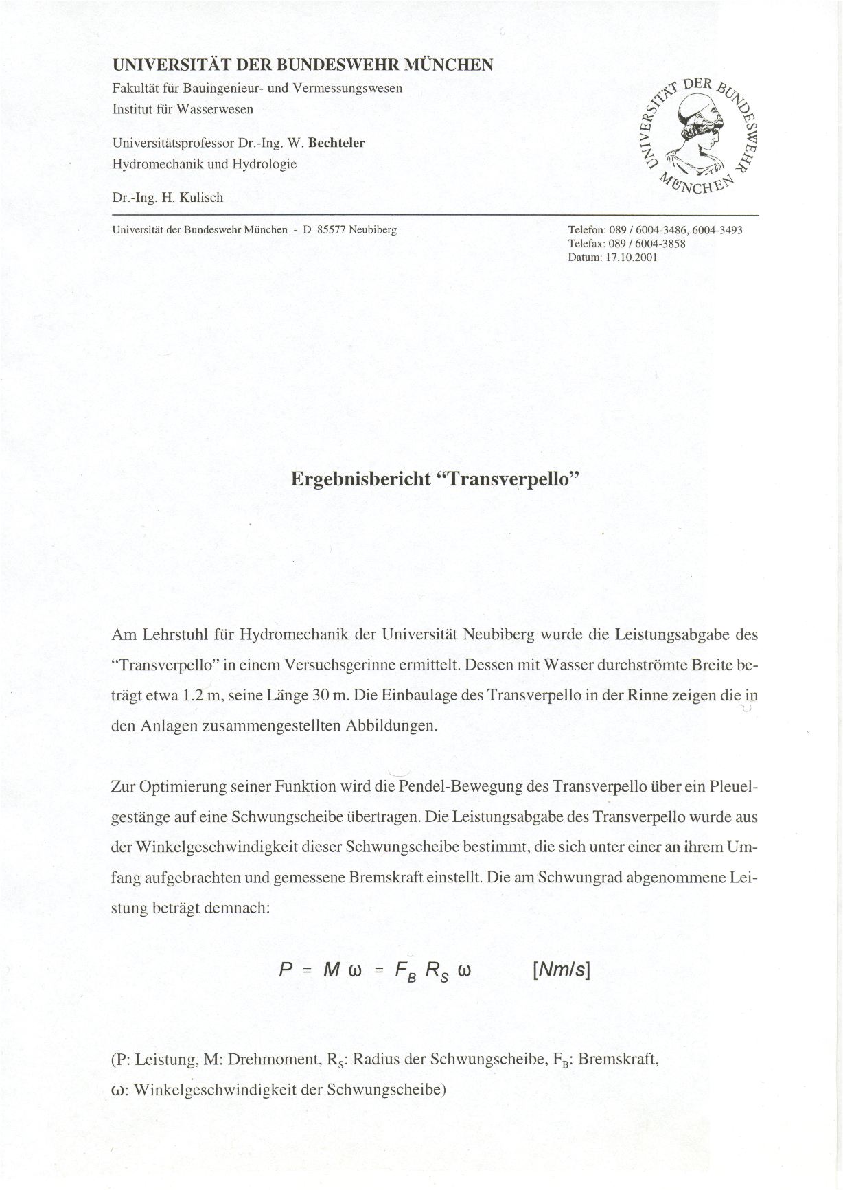 Messbericht Seite 1
